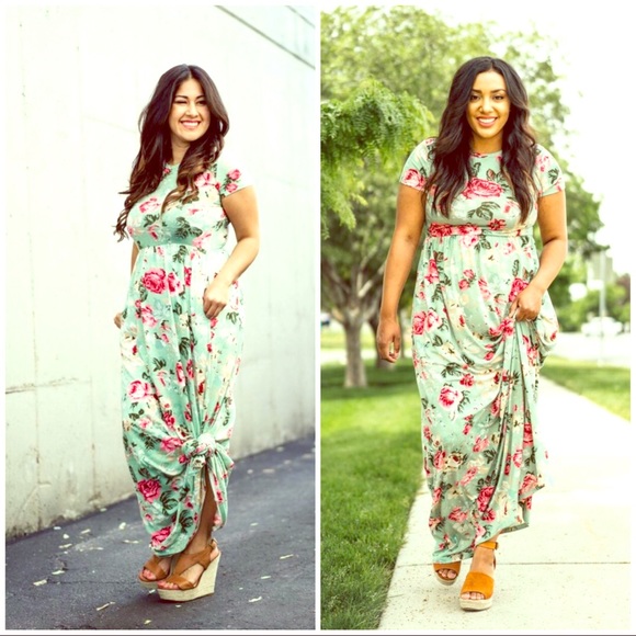 hazel blues maxi dress